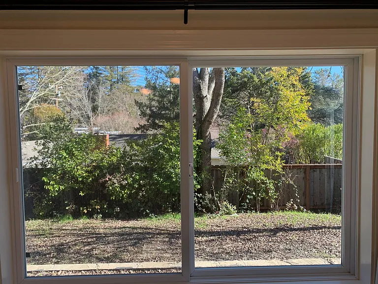 Large window to backyard
