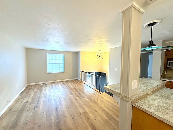 Family room and kitchen