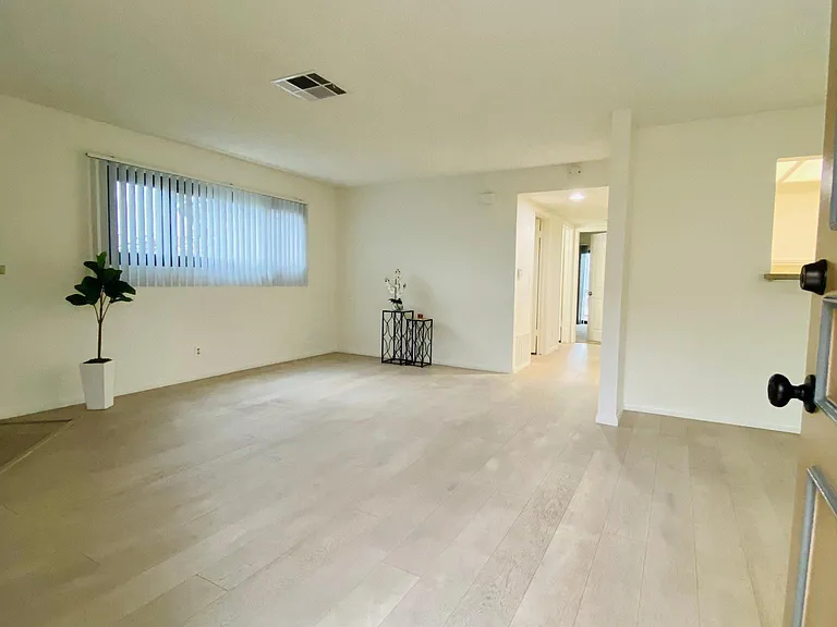 Living room with laminate.