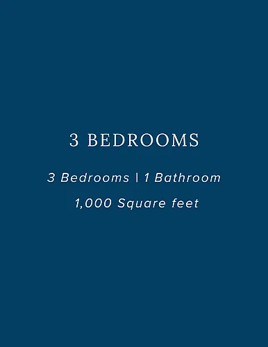 Floor plan 3 Bedroom 1 Bathroom