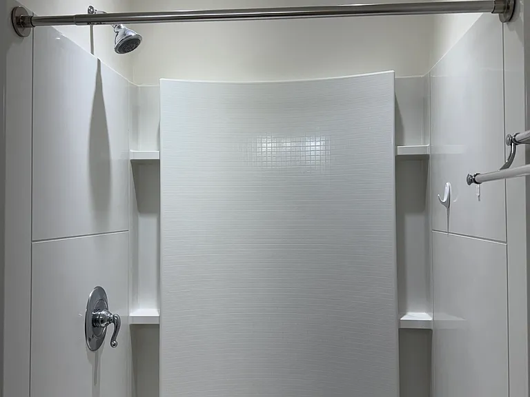 Main floor bathroom with walk-in shower