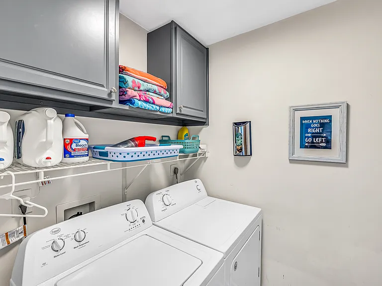 Laundry Room with washer and dryer is located right off Kitchen