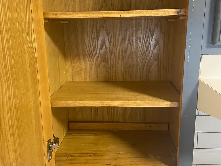 Cabinets have been cleaned