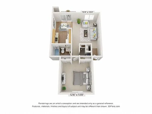 Floor plan 1X1 A