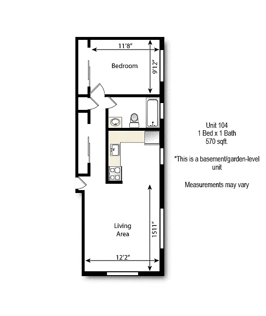 Floor plan 1 Bedroom