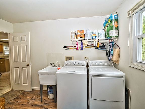 Deep sink and shelves with window for fresh air