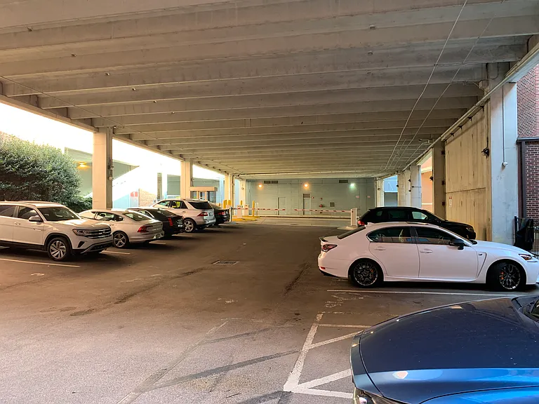 Parking area with assigned space