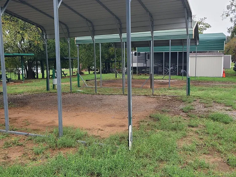 Some spots have storage it your does not and you need storage we build ss storage building on your lot and rent it to you.