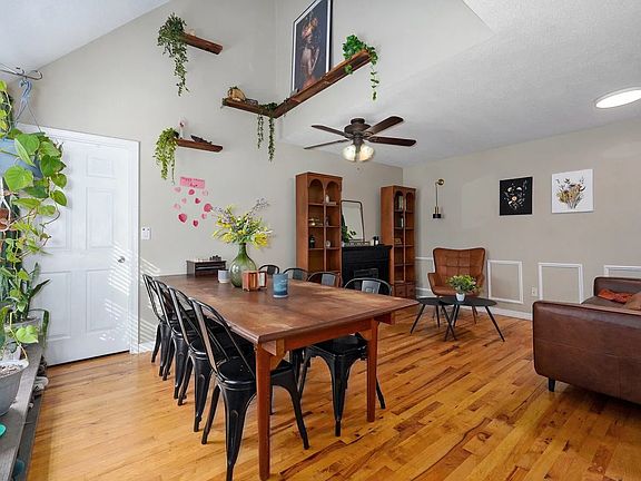 view from front door to the left. The fireplace belongs to the current tenant.
