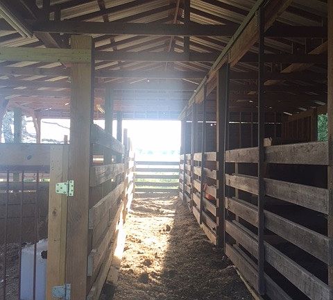 6 stalls and nice tac room