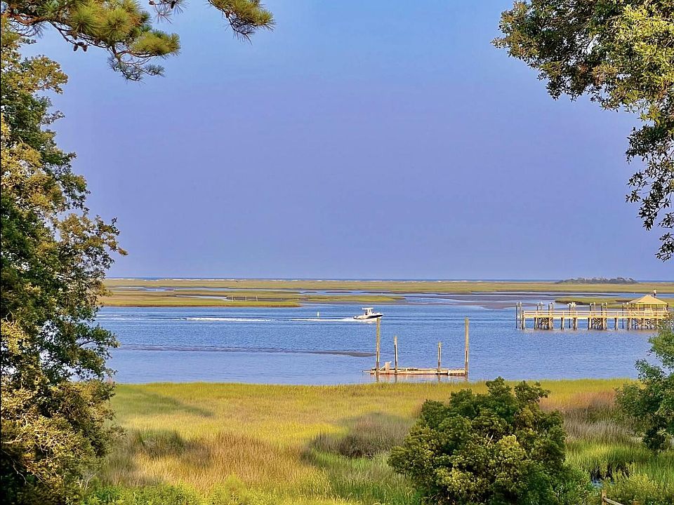 View of Masonboro Island and the Atlantic Ocean.