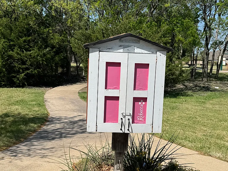 Neighborhood book box.