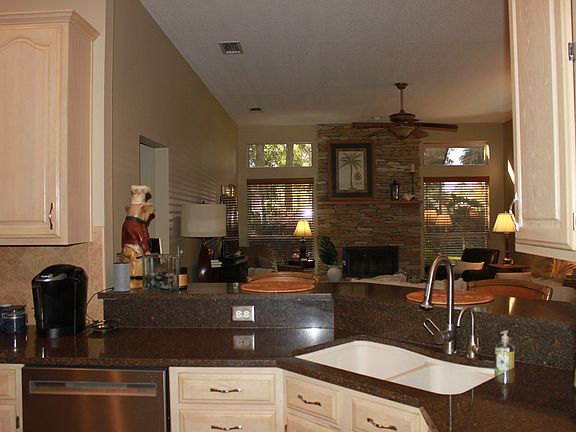 Kitchen open to Family room