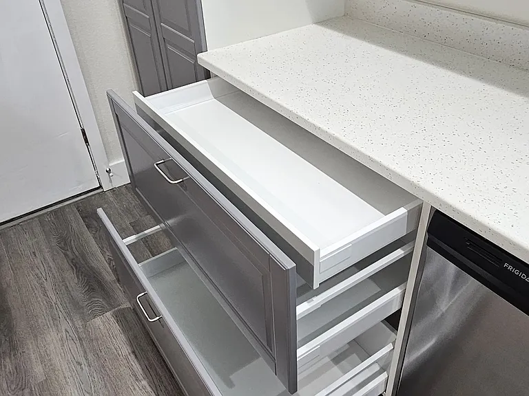 Slide outs with hidden drawer