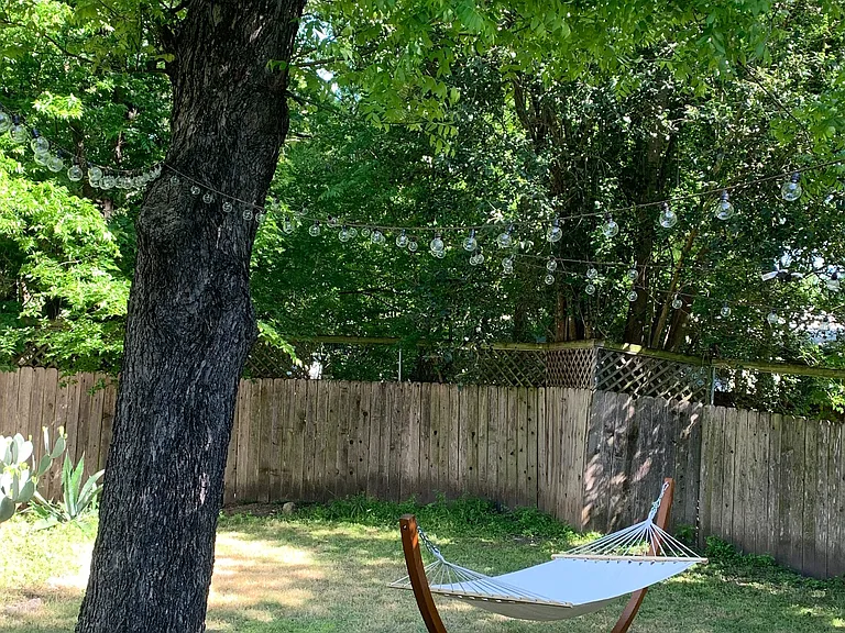 Private Fenced in Backyard with Large Beautiful Shade Tree
