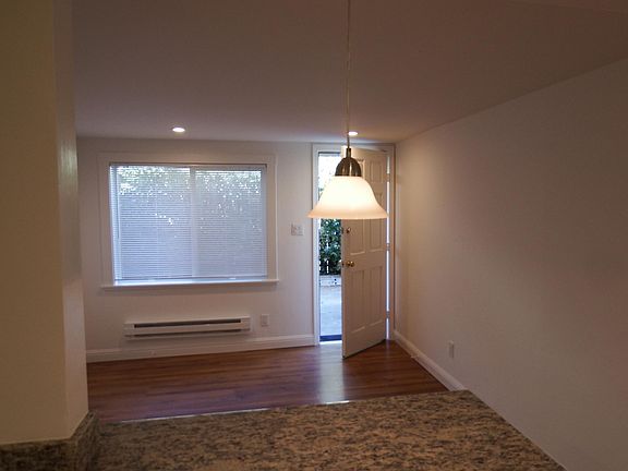View from breakfast bar to living room.