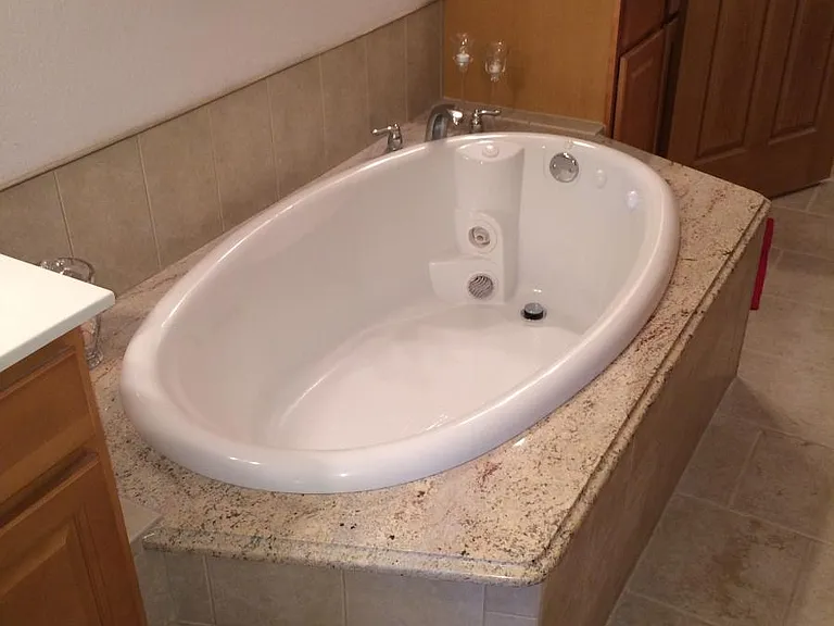 Master Bath Soaking Tub and Double Vanities