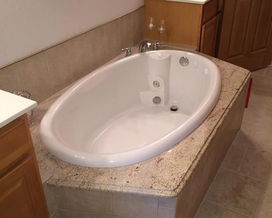 Master Bath Soaking Tub and Double Vanities