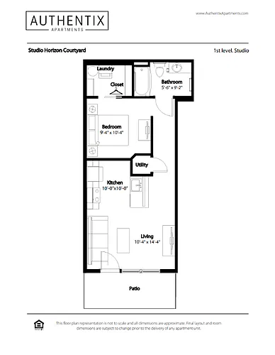 Floor plan Studio Horizon Courtyard