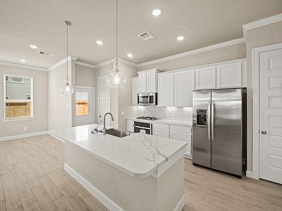 Kitchen with spacious central island