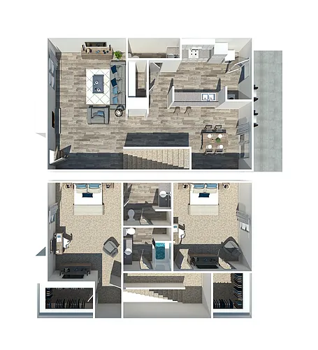 Floor plan 2x2 Townhouse