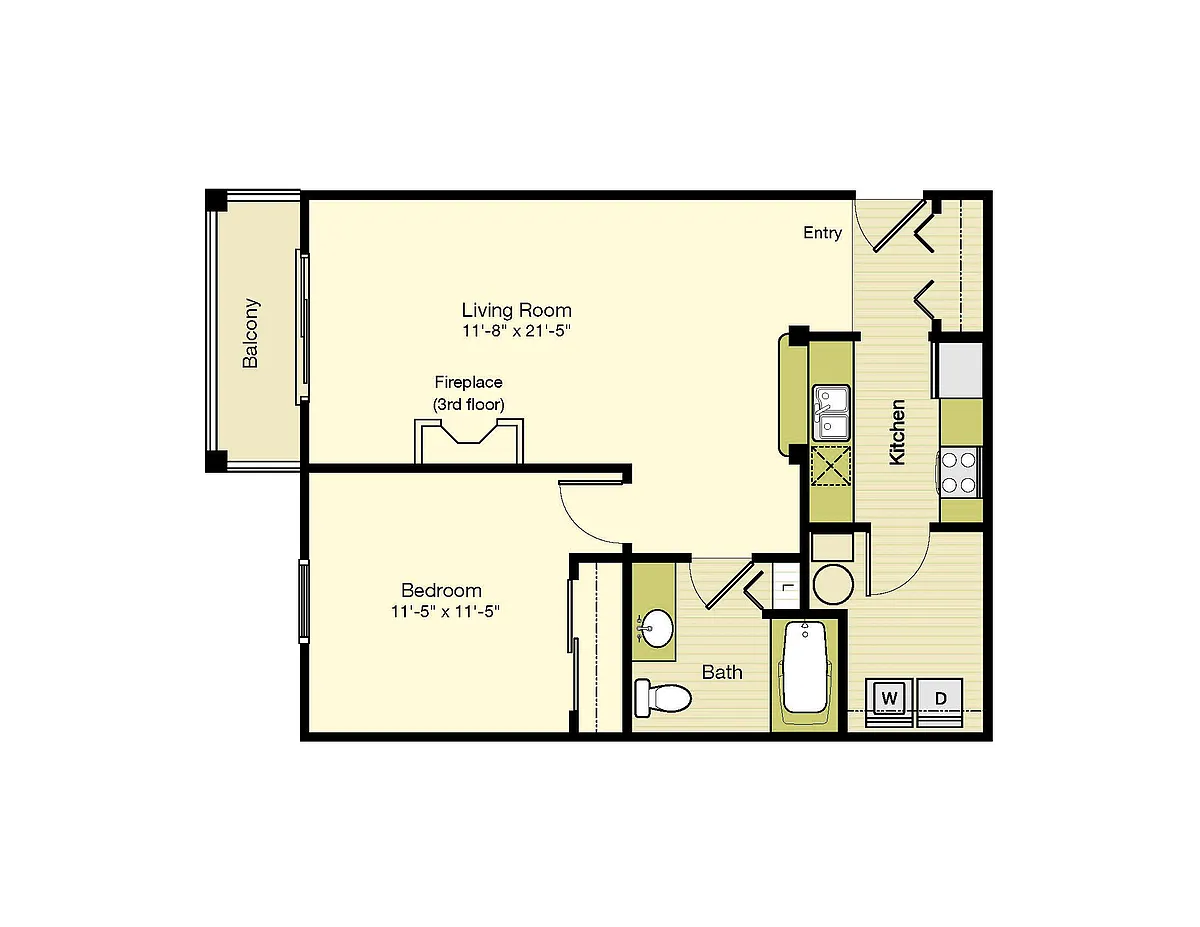Floor plan A1x1
