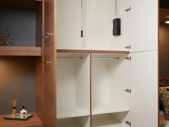 Provided closet with storage