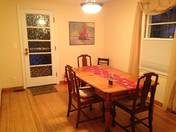Dining Room with Back Door to Patio