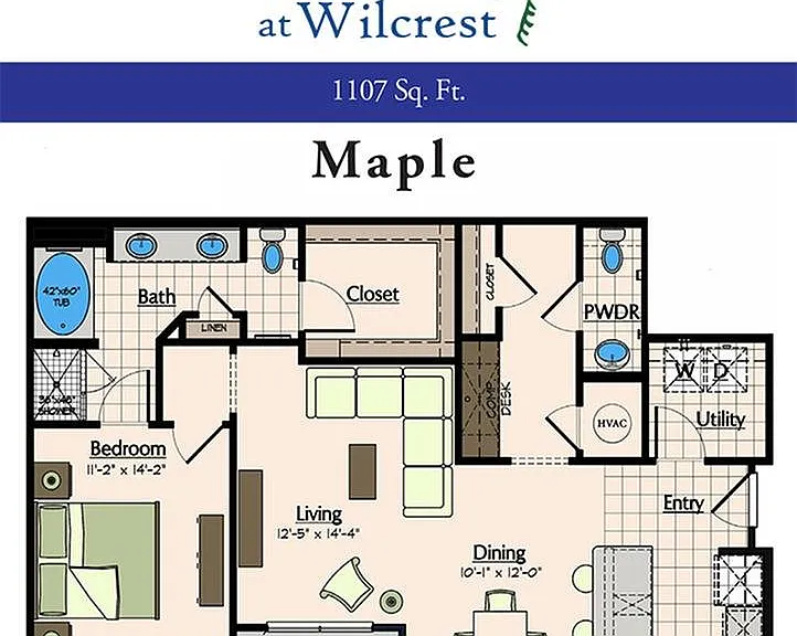 One Bedroom Floorplan One Bedroom Floorplan