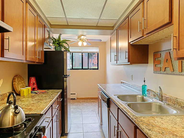 Staged kitchen