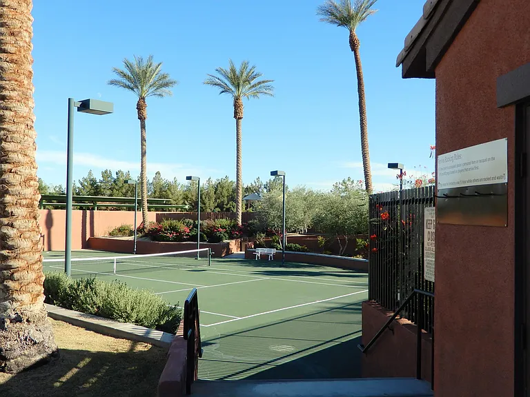 Lighted tennis court