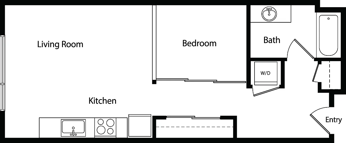 Floor plan Urban One Bedroom A