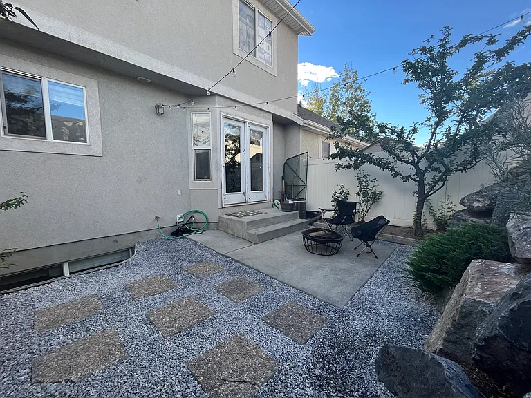 Newly renovated backyard