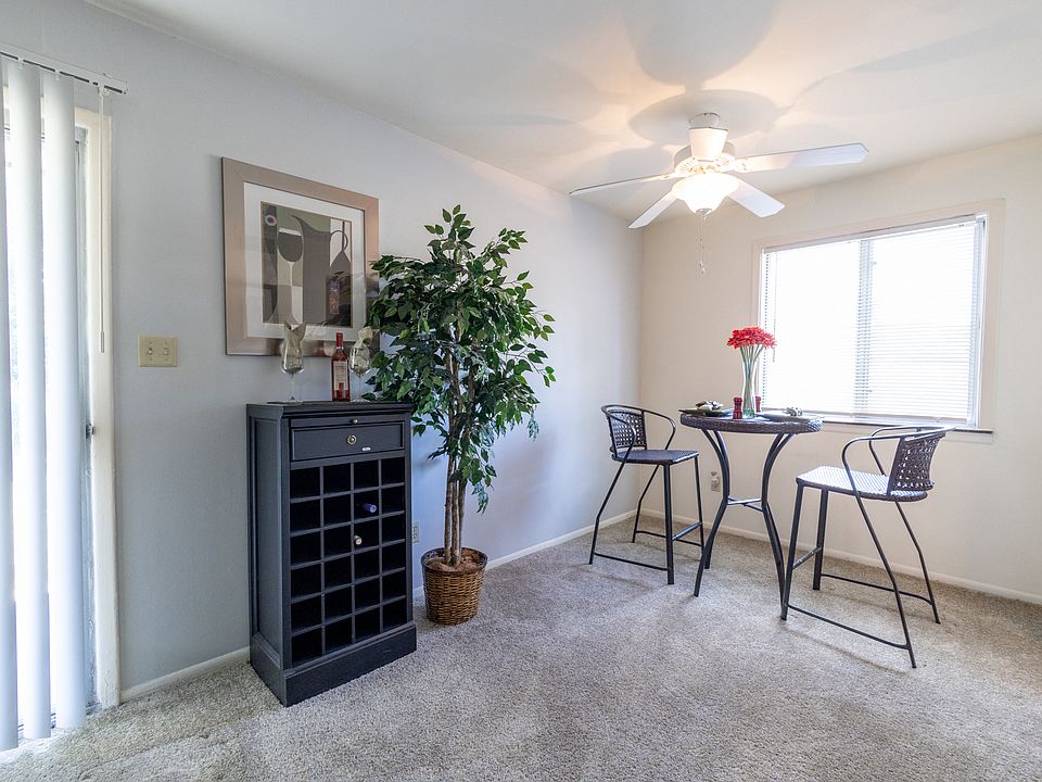 1 Bedroom Dinning Room Floorplan at Woodbridge of Castleton Apartments