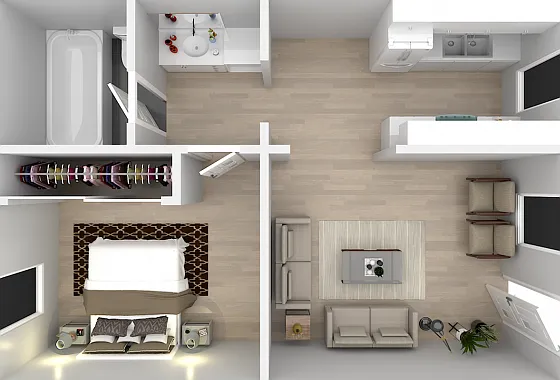 1 bedroom 1 bath 1 bedroom 1 bath