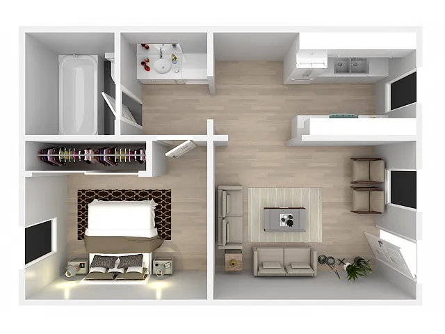 Floor plan 1X1