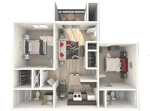 Floor plan Cypress (2x2 W/D)