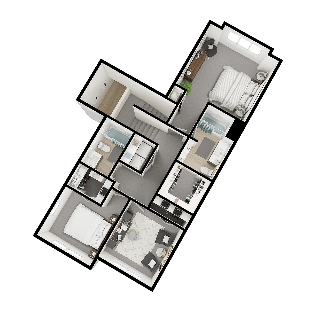 Floor plan Yellowstone 4-Bed w/Finished Basement (East)