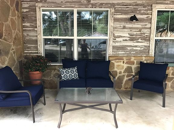 Covered front porch- wired with speakers