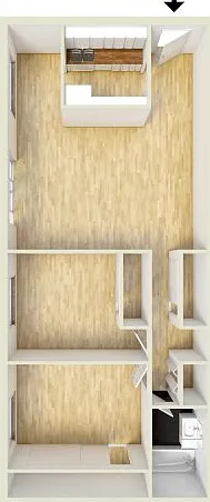 Two bedroom floor plan Two bedroom floor plan