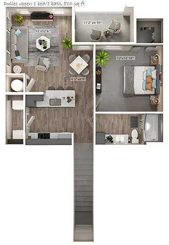 Floor plan Dulles Upper w Garage