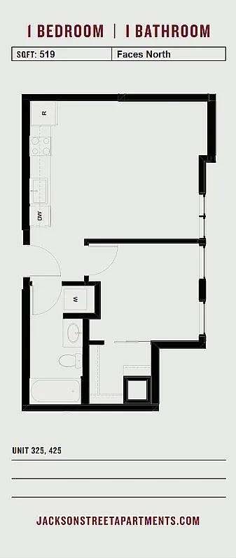 Floor plan 1 Bedroom