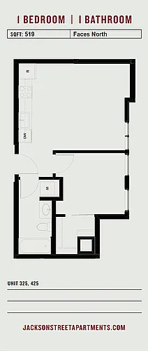 Floor plan 1 Bedroom