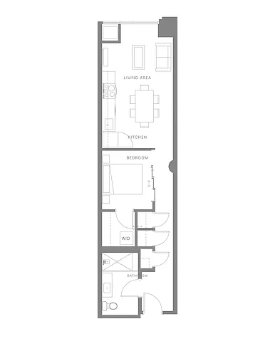 Floor plan One Bedroom A