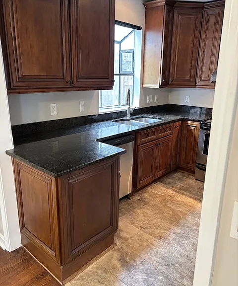 Kitchen with new dishwasher