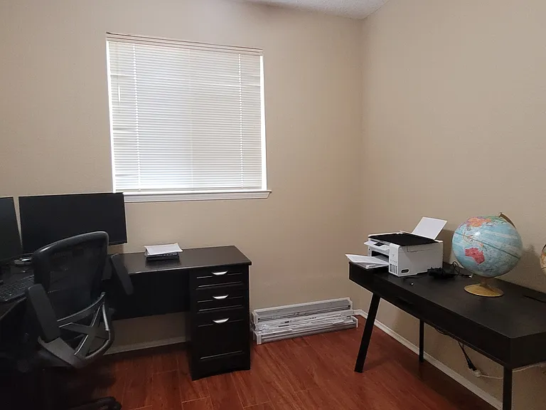 1st floor bedroom with a half bath that can be used as a home office.