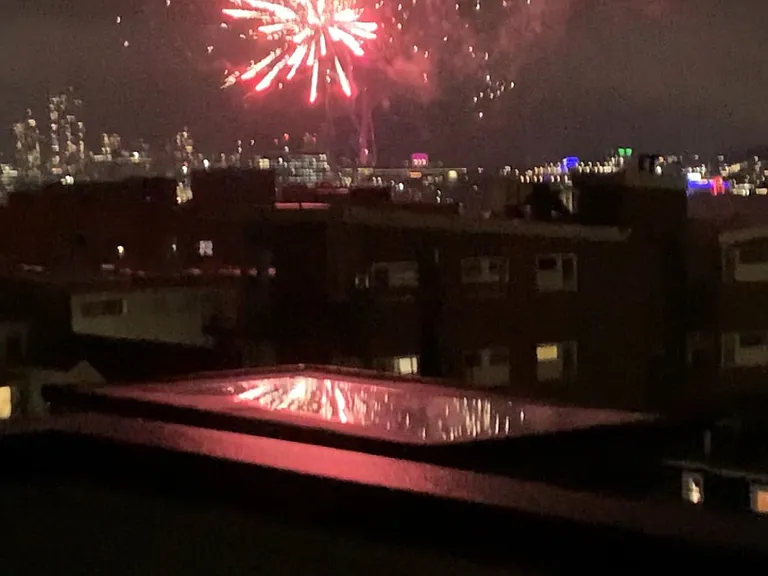 Enjoy NYE fireworks from the rooftop deck