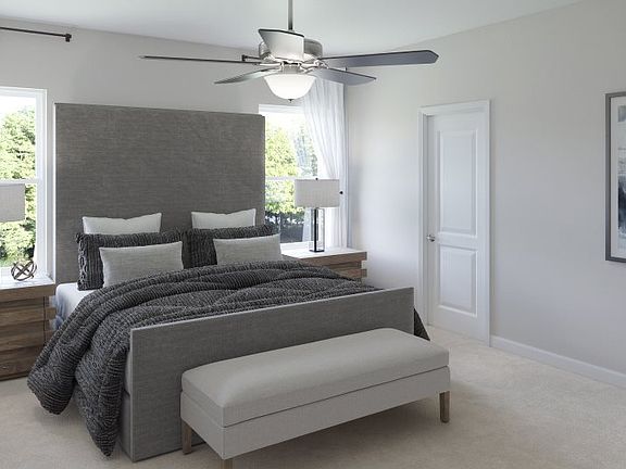 Separated from the other bedrooms on the second floor, the owner s suite provides an at-home oasis w