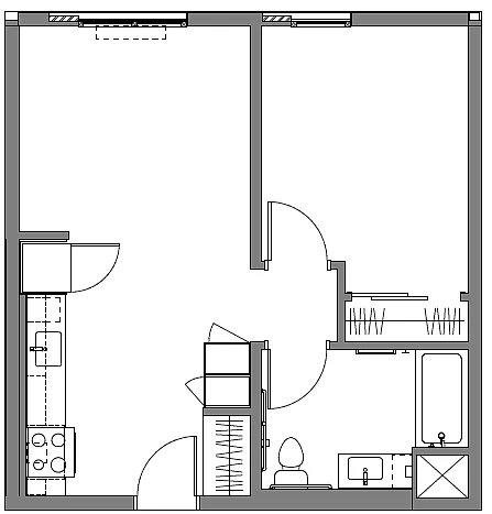 Floor plan One Bedroom A