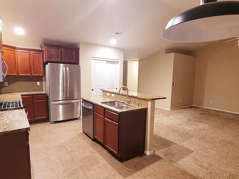 Kitchen and living room